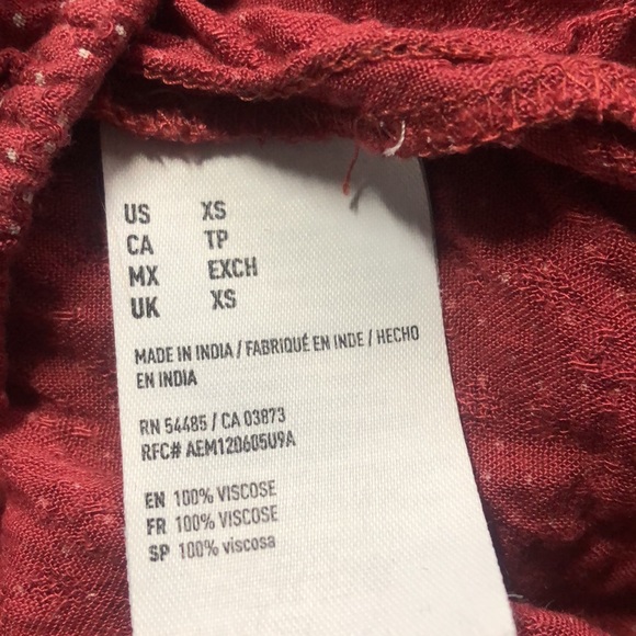 American Eagle Polka Dot Bell Sleeve Crop Top with Tie Front | XS - Picture 8 of 8